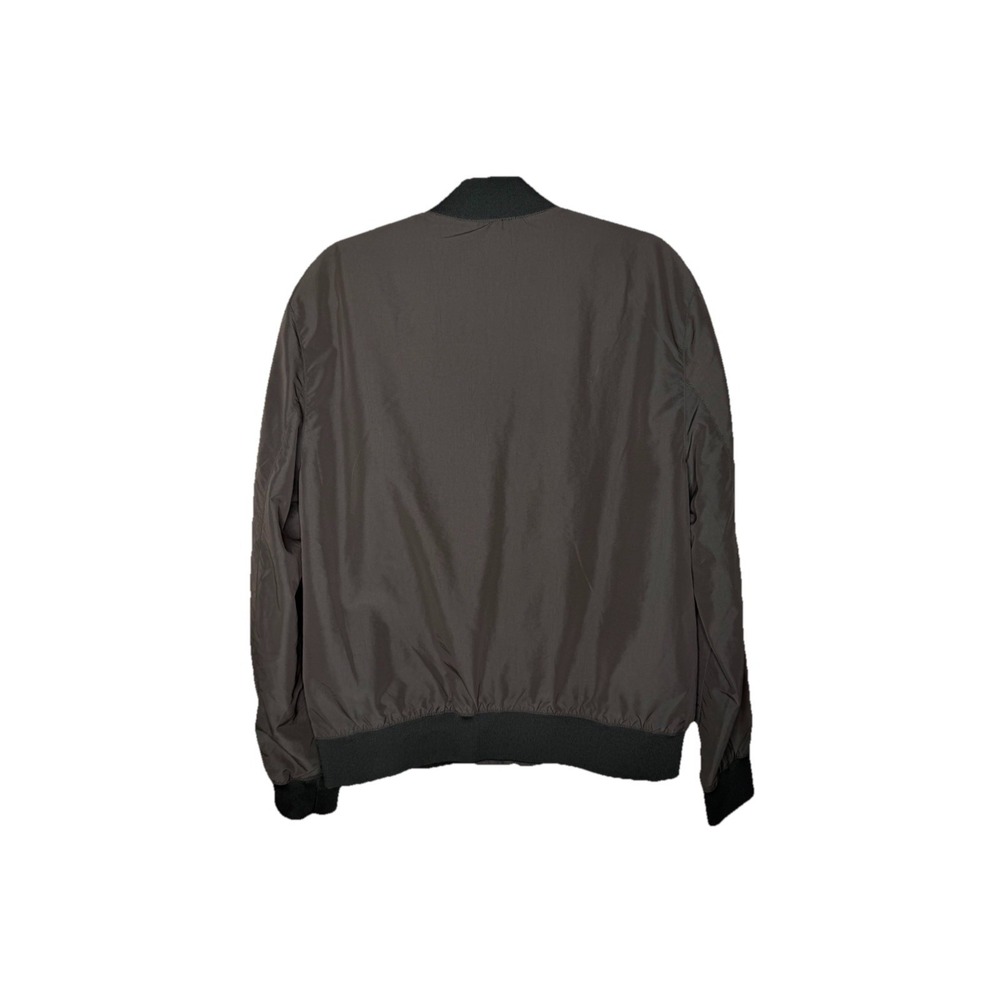 H&M Men's Dark Green Windbreaker Jacket Full Zip Size Medium - Picture 9 of 9